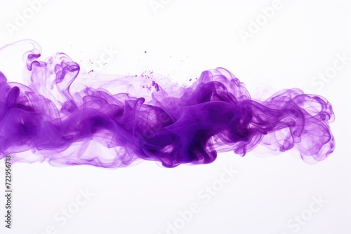 Purple substance in the air above a white surface. This image can be used to depict a mysterious or magical atmosphere