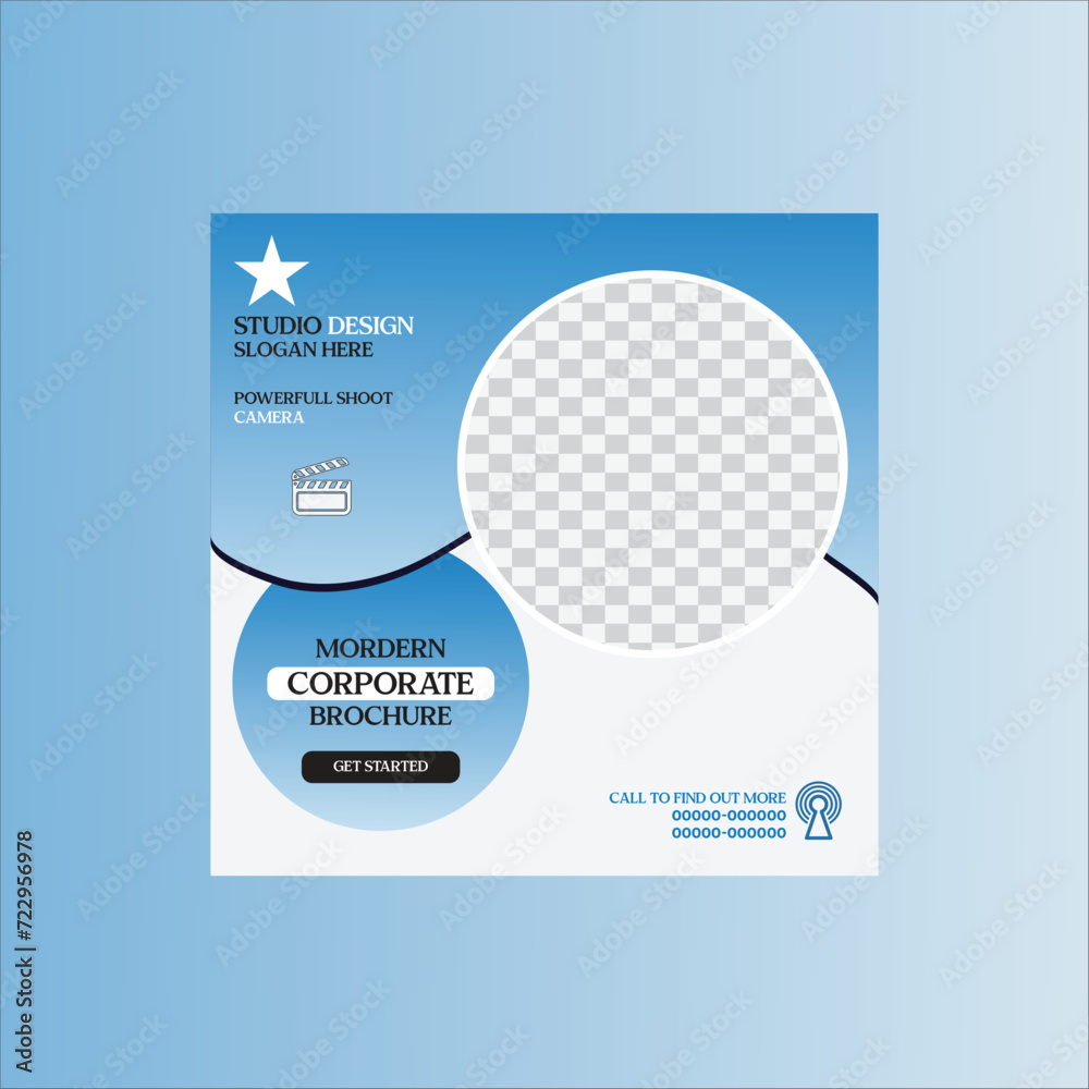 business card template of Social Media