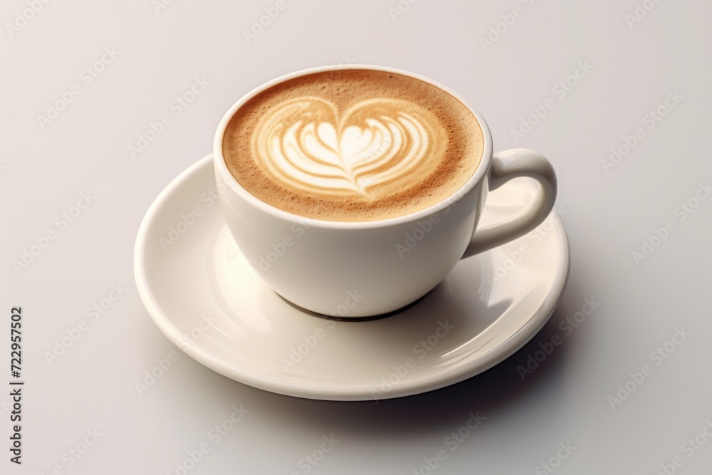 A cup of coffee on a saucer placed on a table. Suitable for various themes and concepts A cup of coffee on a saucer placed on a table. Suitable for various themes and concepts