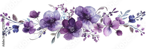 a line of purple flowers #722957530
