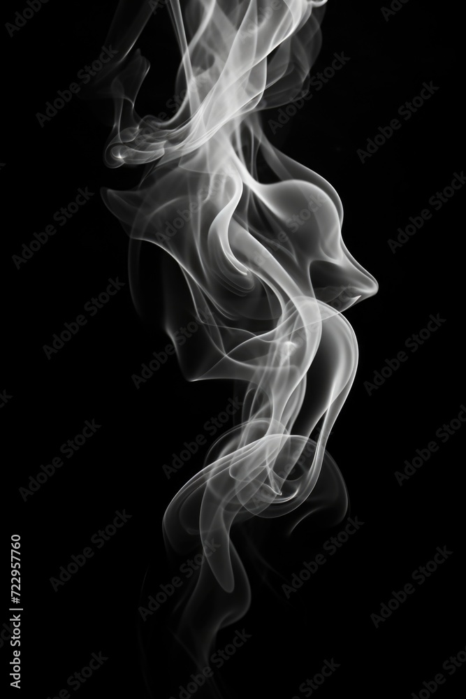 A black and white photo of smoke. Suitable for various design projects and artistic purposes