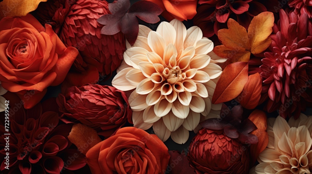 A close up view of a beautiful bunch of flowers. Perfect for adding a touch of nature to any project or design A close up view of a beautiful bunch of flowers. Perfect for adding a touch of nature to any project or design