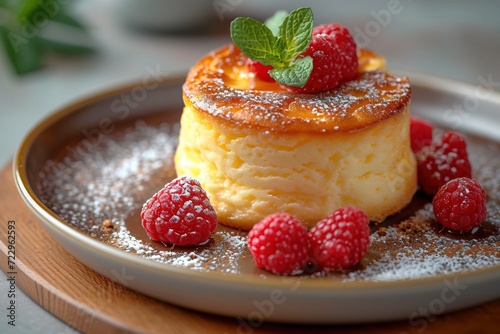 Close-up shot of a Soufflé 