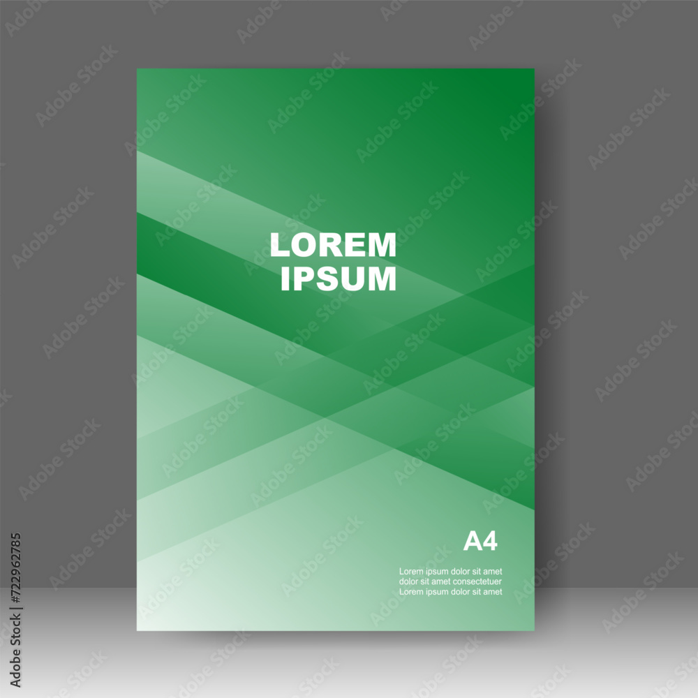 Cover design modern with green layer Background. for cover book. Annual report. Brochure template, Poster, catalog. Simple Flyer promotion. magazine. Vector illustration