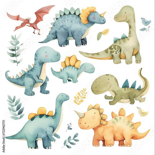 Ai dinosauri illustrazione per bambini 04 photo