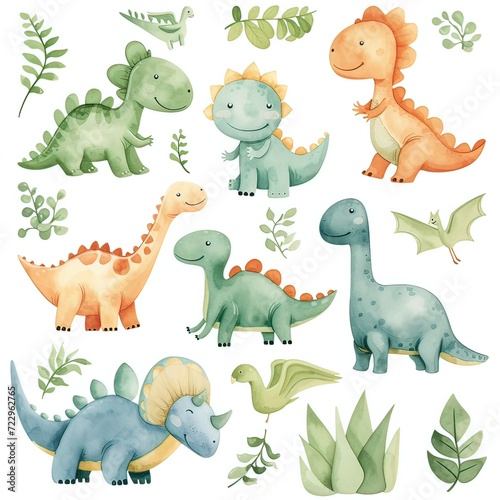 Ai dinosauri illustrazione per bambini 03