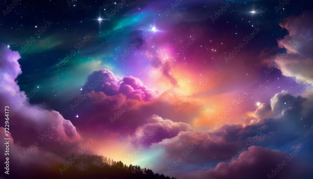 幻想的な夜空