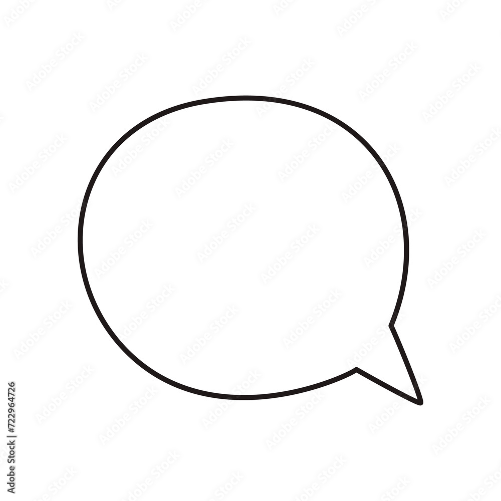 Speech bubble drawn with thin line. Line art icon png clipart isolated on transparent background Speech bubble drawn with thin line. Line art icon png clipart isolated on transparent background