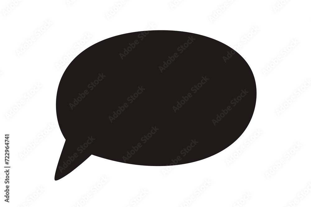 Speech bubble drawn in flat art style. Icon png clipart isolated on transparent background Speech bubble drawn in flat art style. Icon png clipart isolated on transparent background