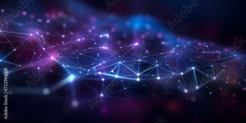 Abstract technology background with connecting dots and lines Network connection structure © Nabeel