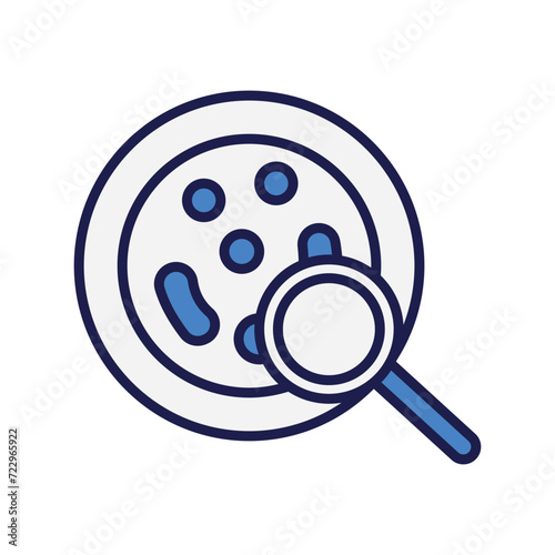 genetic testing icon with white background vector stock illustration