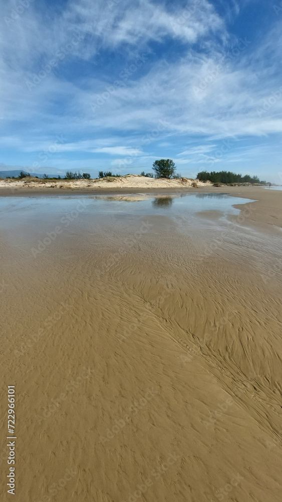 sand beach and sea in summer 