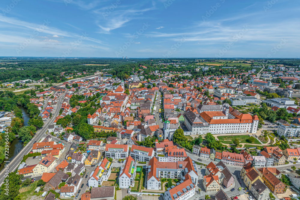 Die Stadt Günzburg an der Donau im Luftbild, Blick auf die Innenstadt