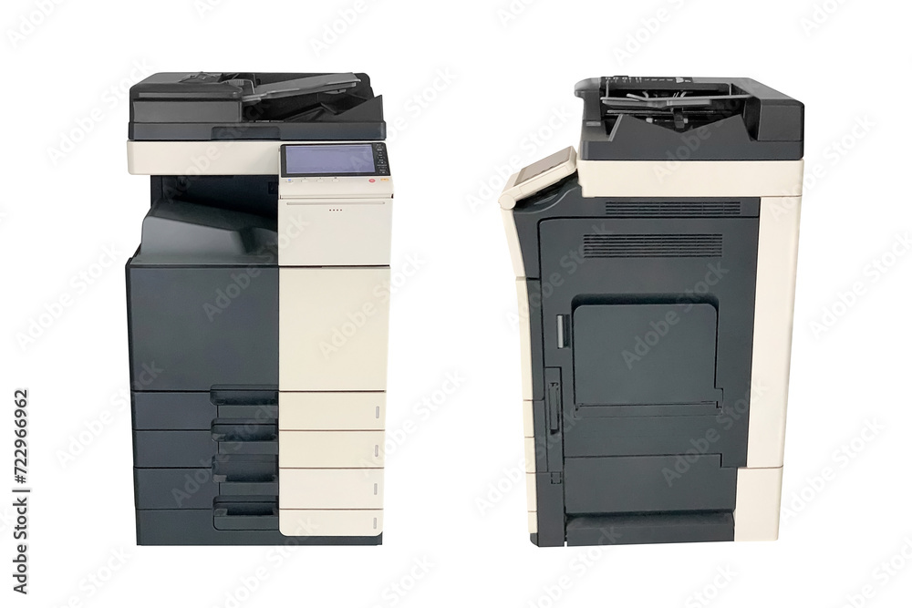 industrial office printer isolated on white background industrial office printer isolated on white background