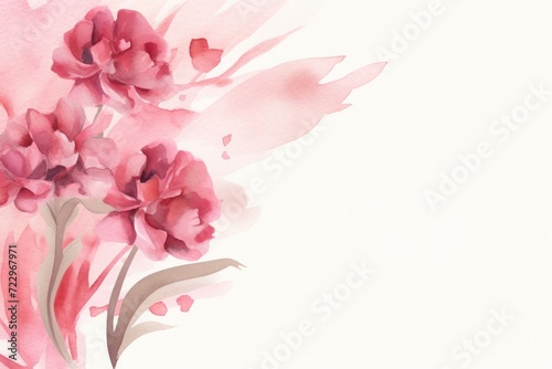 Watercolor women's day design. flower design for women's day. watercolor flower with the text women's day