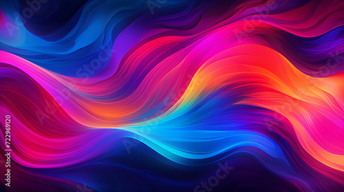  a neon abstract background pulses with vibrant hues, creating a visually striking display of electrifying colors that dance and blend in a mesmerizing pattern