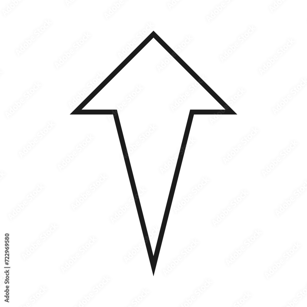 Hollow Upward Pointing Bursting Arrow Icon Hollow Upward Pointing Bursting Arrow Icon