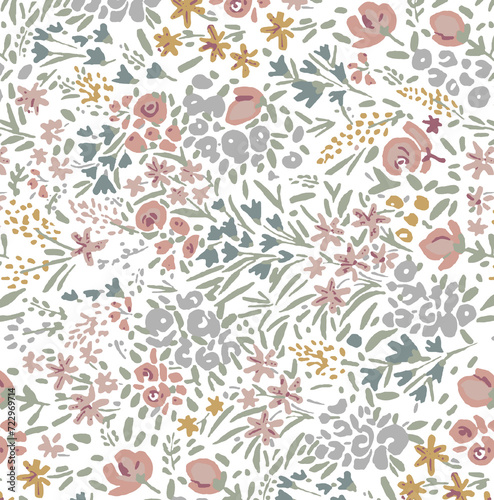 Fototapeta Naklejka Na Ścianę i Meble -  seamless pattern with flowers