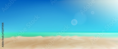 Realistic Sea Beach Background