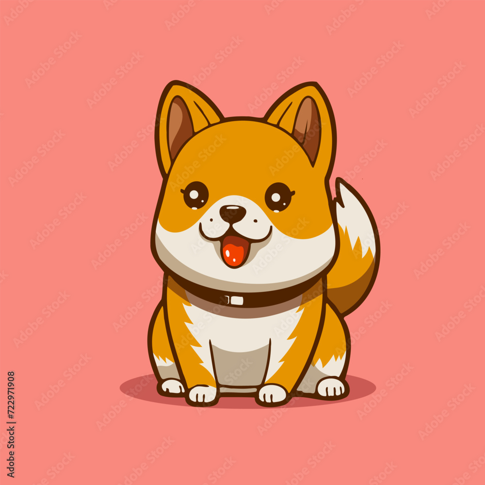 Cute Dog Sitting Cartoon Vector Icon Illustration. Animal Nature Icon Concept Isolated Premium Vector. Flat Cartoon Style Cute Dog Sitting Cartoon Vector Icon Illustration. Animal Nature Icon Concept Isolated Premium Vector. Flat Cartoon Style