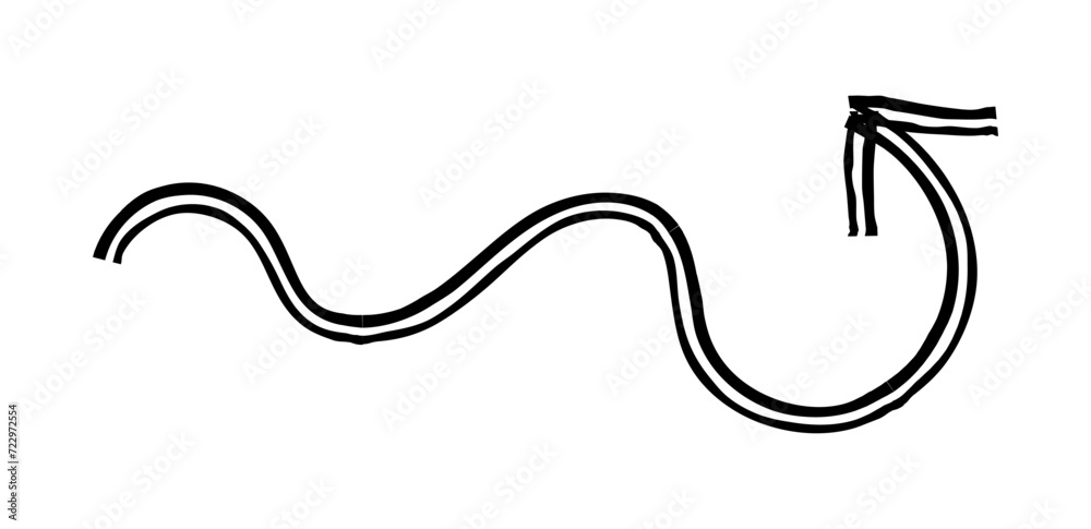 Hand drawn simple arrow drawn with wax crayon, chalk or charcoal. Uneven dry texture for underlining highlighting. Pencil drawn lines, strikethrough, grungy vector isolated on white. Hand drawn simple arrow drawn with wax crayon, chalk or charcoal. Uneven dry texture for underlining highlighting. Pencil drawn lines, strikethrough, grungy vector isolated on white.