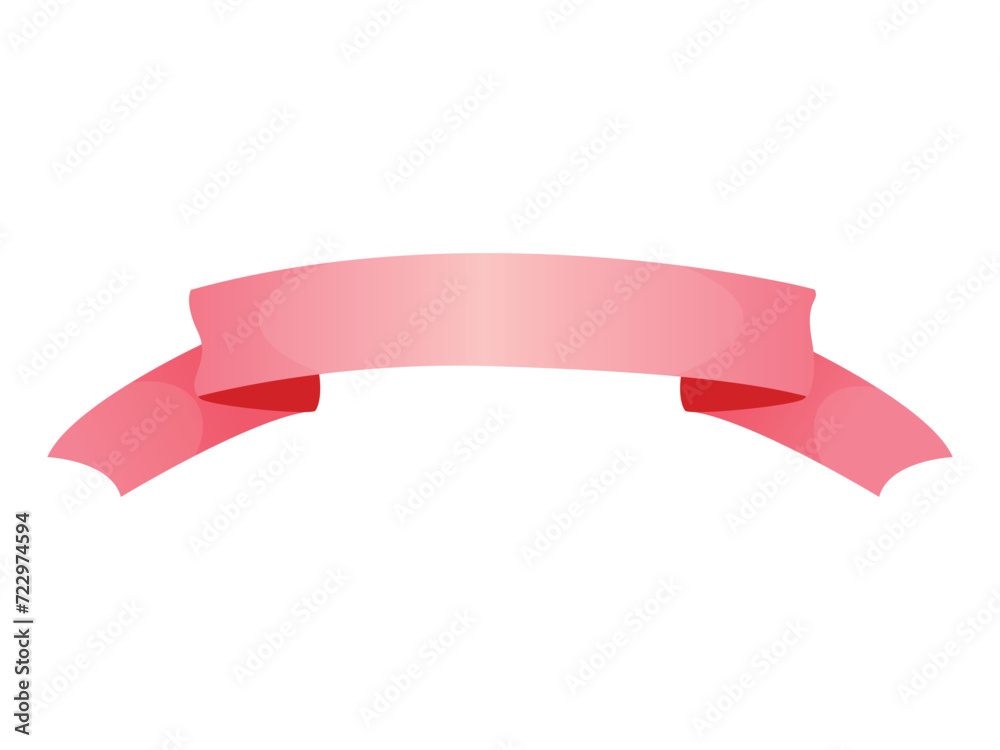Simple pink ribbon isolated on white. Tape, band. set of characters for text banner. Decorative tape. linear icon vintage banner, graphic sale badge. Simple pink ribbon isolated on white. Tape, band. set of characters for text banner. Decorative tape. linear icon vintage banner, graphic sale badge.