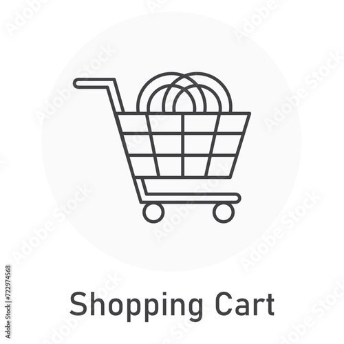 Shopping Cart Vector Illustration Icon Design
