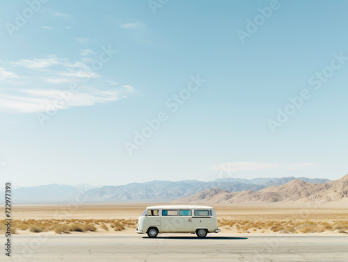 a van on the road