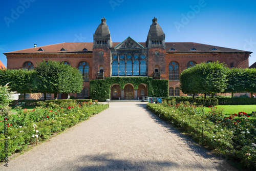 Photography The Library Garden with the Royal Library building as the backdrop in Copenhagen