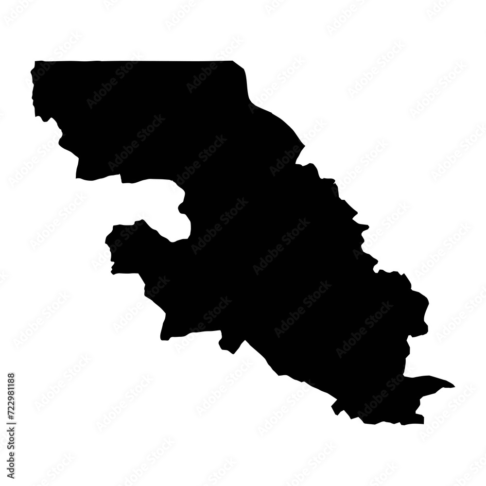 Falaba District map, administrative division of Sierra Leone. Vector illustration.