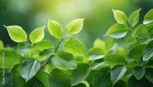 Closeup green leaves background  Overlay fresh leaf pattern  Natural foliage textured and background