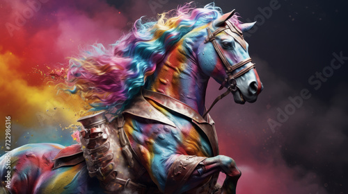 A fantasy horse in rainbow colors © Andreas
