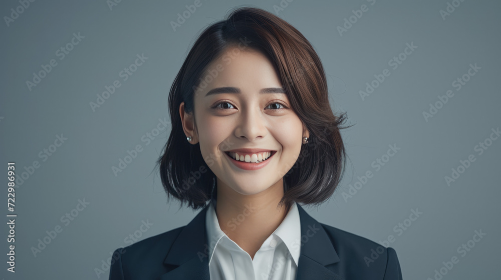 Smiling Indonesian businesswoman, representing customer care excellence and entrepreneurial spirit. Smiling Indonesian businesswoman, representing customer care excellence and entrepreneurial spirit.