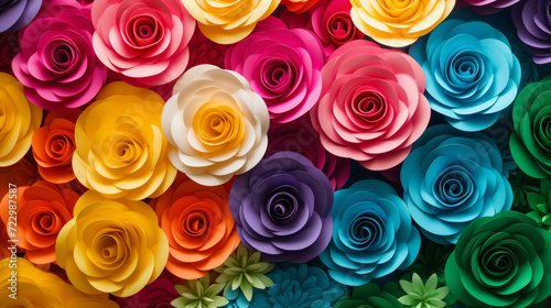 Background with rainbow flowers