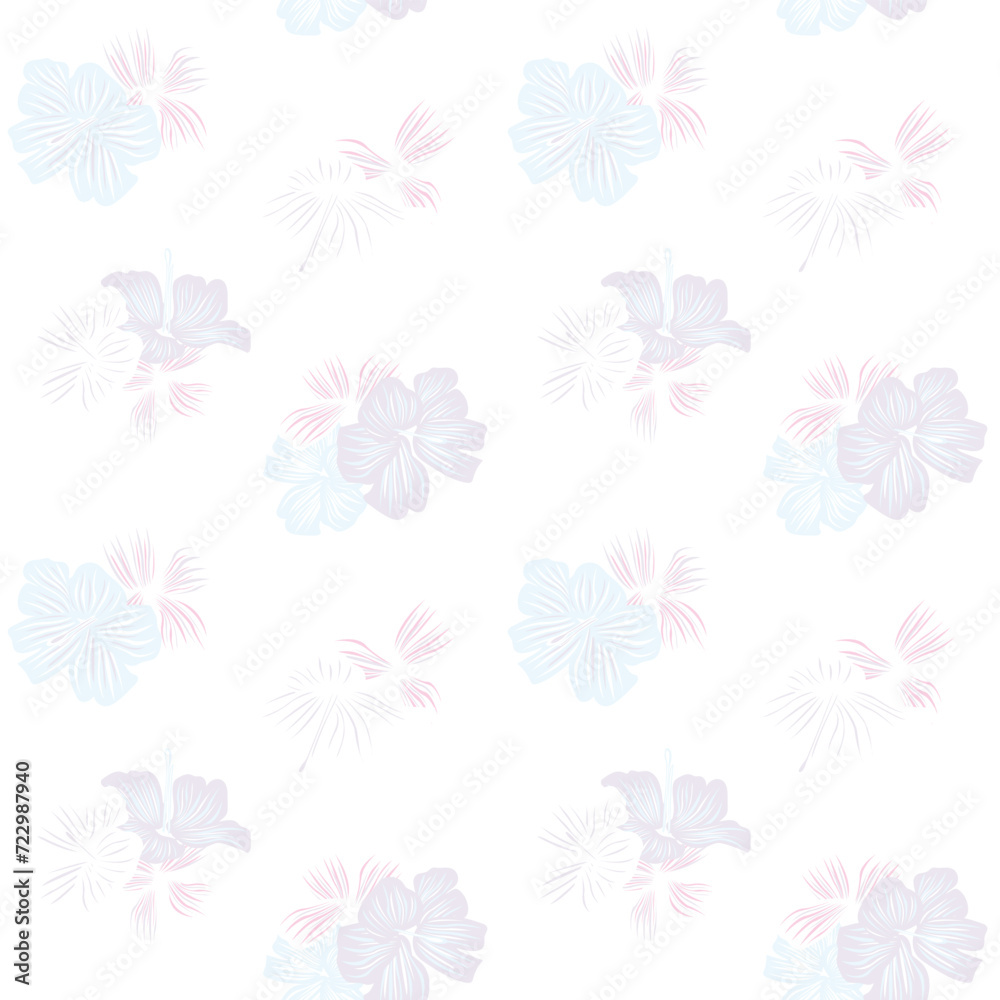 Pastels Botanical Floral Seamless Pattern Design