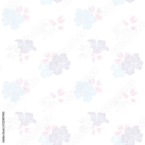 Pastels Botanical Floral Seamless Pattern Design