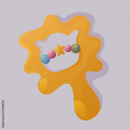 Baby item icon vector. Cartoon style