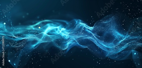 Abstract Blue Energy Waves with Particles.