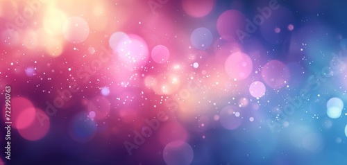 Vibrant Pink and Blue Particles Abstract Background.