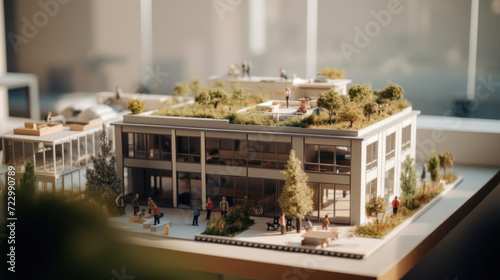 Real estate model house model three-dimensional shape - miniature model of architectural shopping center