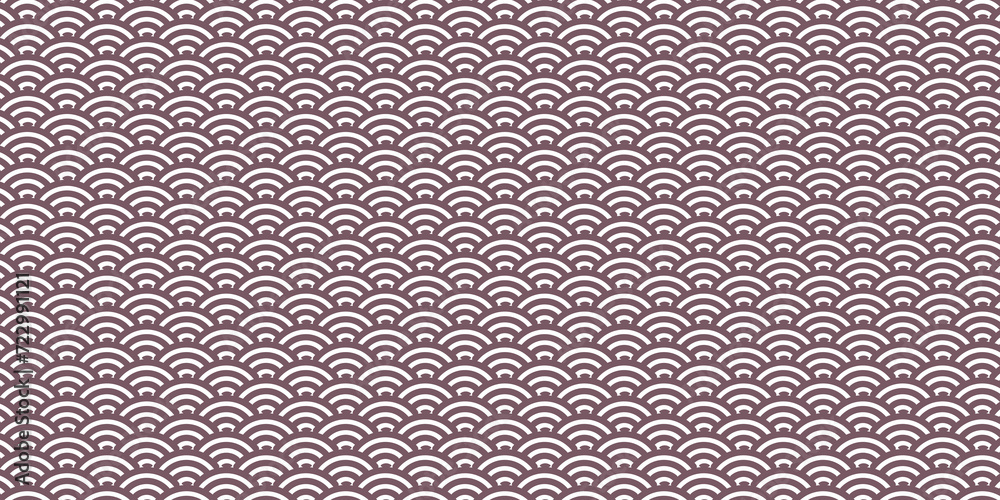 日本の和柄の青海波 Stock Illustration | Adobe Stock