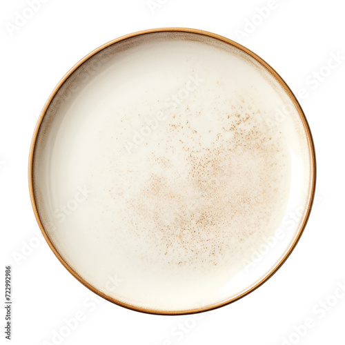 Empty ceramic round plate clip art