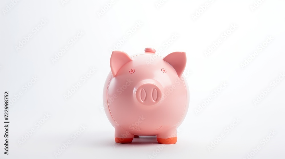 A piggy bank on white savings and financial planning