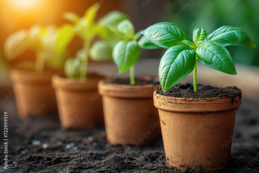 Pepper seedlings in pots. Growing seedlings at home. Spring gardening concept. Pepper seedlings in pots. Growing seedlings at home. Spring gardening concept.