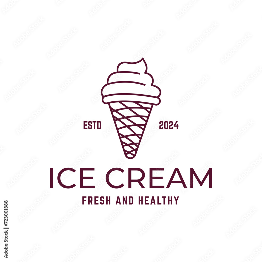 Ice Cream Logo Design. Ice cream shop logo badges and labels, gelateria signs. Ice Cream Logo Design. Ice cream shop logo badges and labels, gelateria signs.