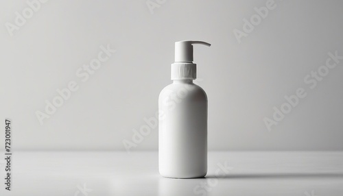 white background isolated empty cosmetic bottle mockup in white color