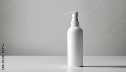 white background isolated empty cosmetic bottle mockup in white color