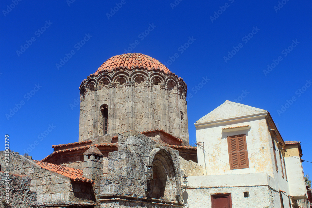 Grèce, tourisme sur l'île de Rhodes,  vieille ville de Rhodes