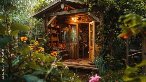 Cozy Garden Wooden Cabin