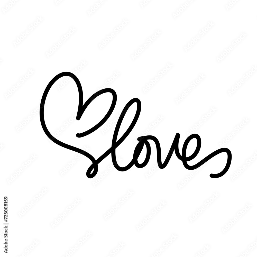 Love heart infinity sign